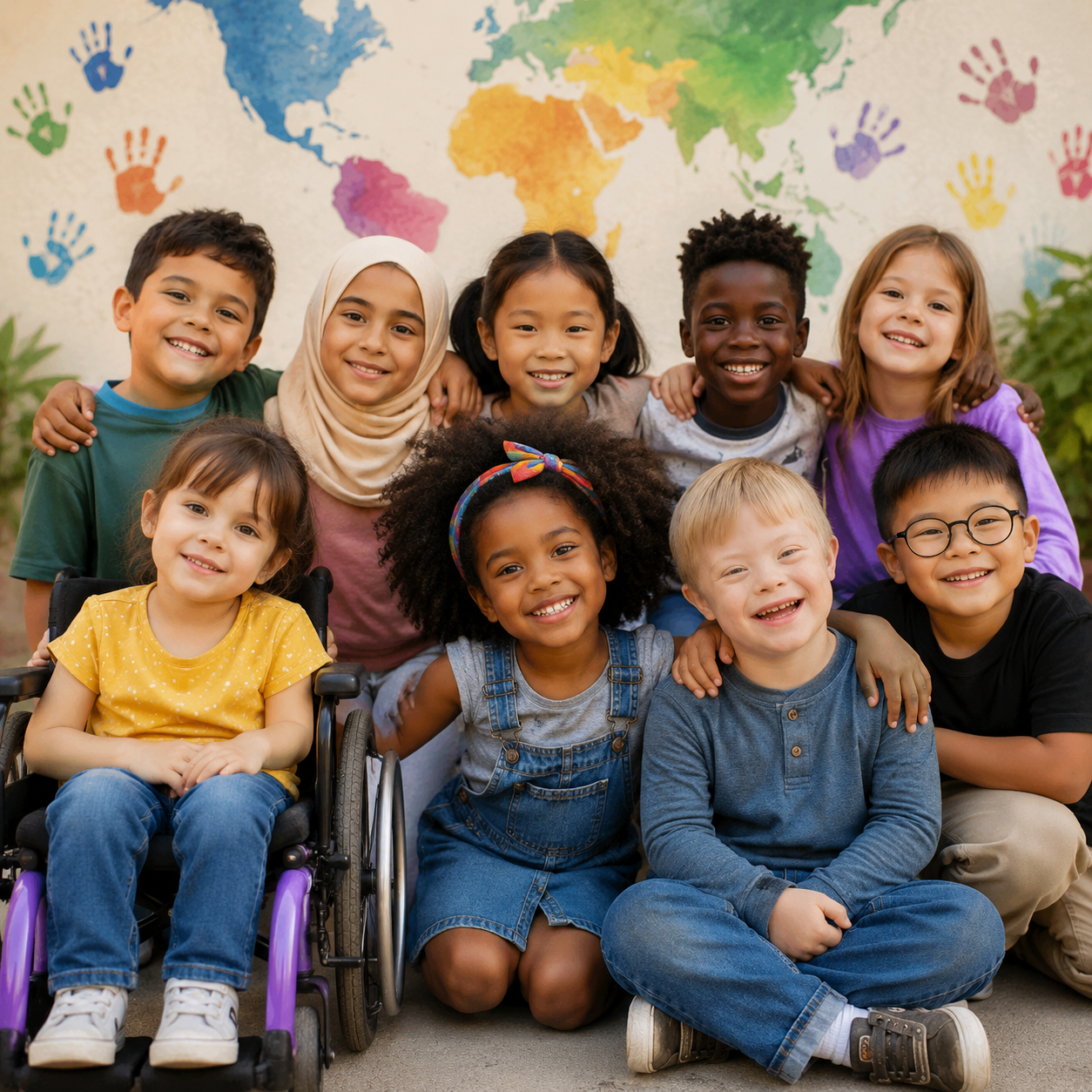 Niños y niñas de nuestra comunidad sonriendo