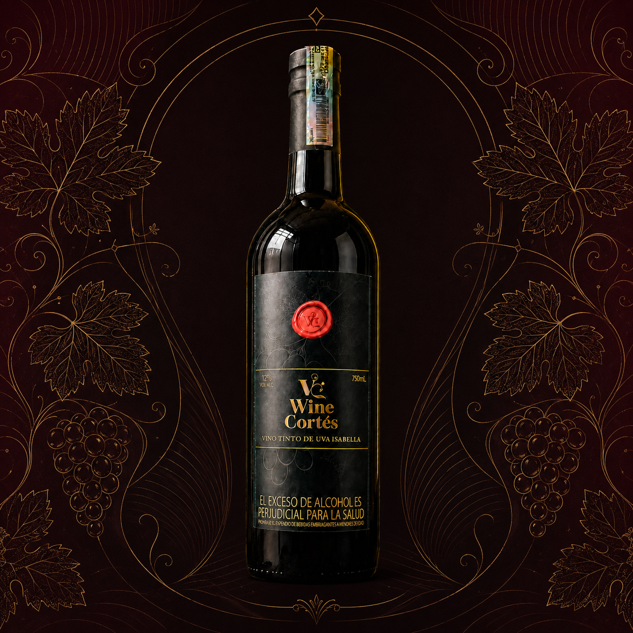 Wine Cortés: vino tinto de uva Isabella, foto 1