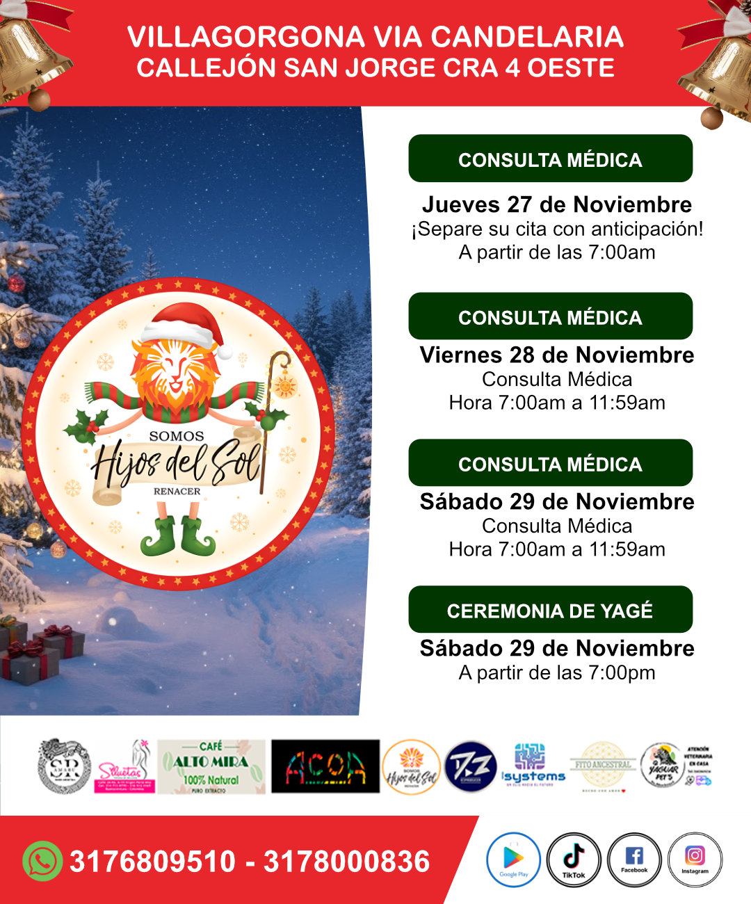 27, 28 Y 29 DE NOVIEMBRE VILLAGORGONA